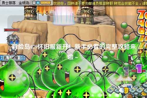 冒险岛079怀旧服新开!新手必看的完整攻略来啦~✨