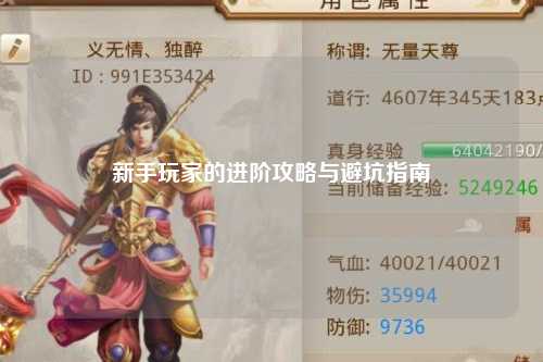 新手玩家的进阶攻略与避坑指南