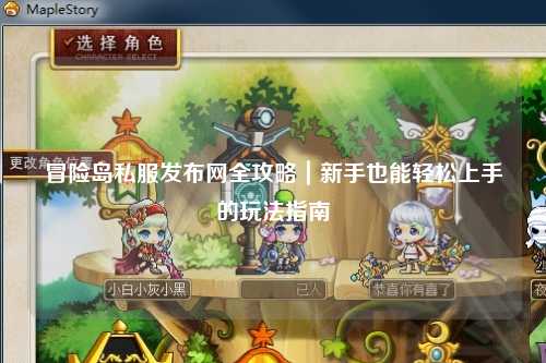 冒险岛私服发布网全攻略｜新手也能轻松上手的玩法指南